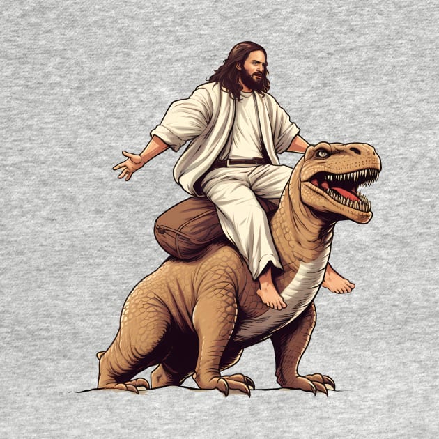 Jesus meme - Jesus Riding Dinosaur by Acid_rain